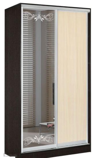 Фото Шкаф-купе Оскар 1.6 (1,2х0,6х2,3 - 2 двери) от производителя Мебель Маркет в Армянске по цене 41 640 ₽