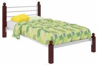 Фото derevyannye-krovati кровать односпальная милана lux (см 120х190) трубка металл производитель Милсон