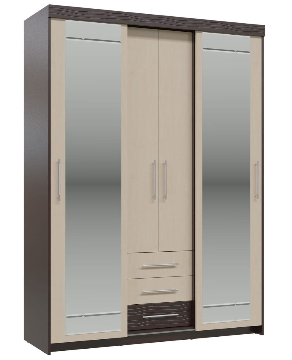 Фото Шкаф-купе с ящиками Олимп (2 двери) от производителя Гранд Кволити в Армянске по цене 36&nbsp;860 ₽