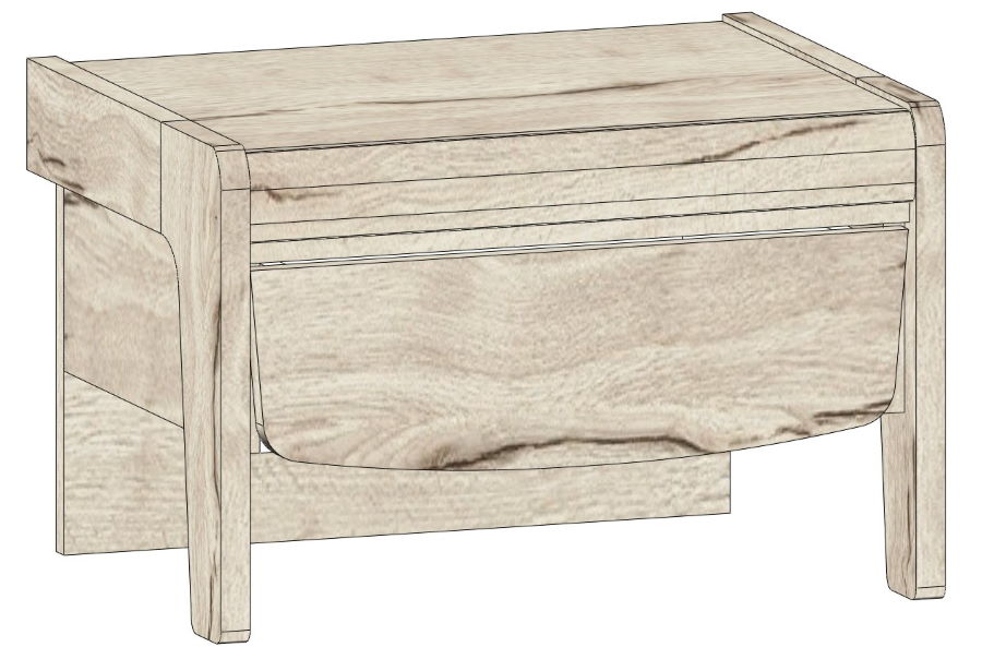 Фото Тумба прикроватная Мале от производителя СБК в Армянске по цене 4 600 ₽