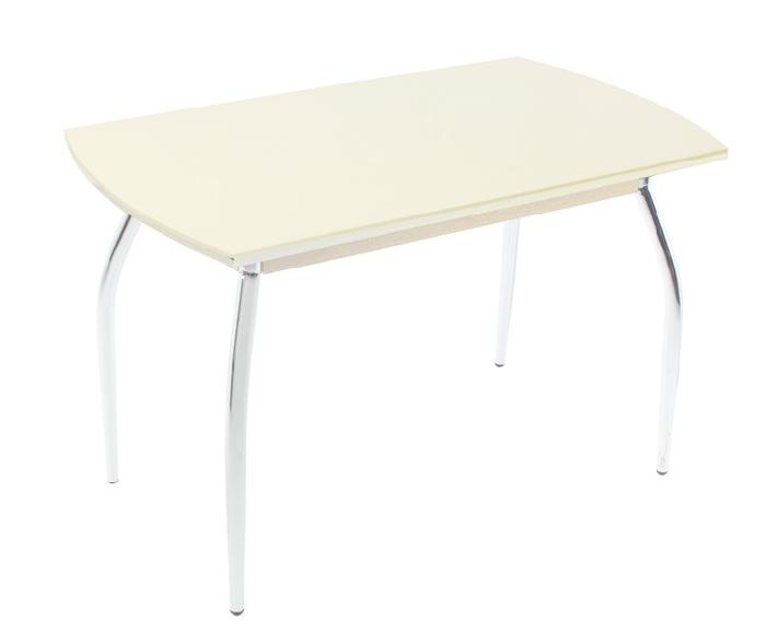 Стол обеденный 5.1 (металл-хром, лдсп-стекло-кремовый (Мебель из стекла) ) Стол обеденный 5.1 (металл-хром, лдсп-стекло-кремовый (Мебель из стекла) )