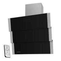 Вытяжка наклонная Cascada 90 (900х415хh1100(1400)) (Материал Металл/Стекло , Цвет Металлик/Черный) в Армянске от производителя в интернет магазине Планета Комфорта Вытяжка наклонная Cascada 90 (900х415хh1100(1400)) (Материал Металл/Стекло , Цвет Металлик/Черный) в Армянске от производителя