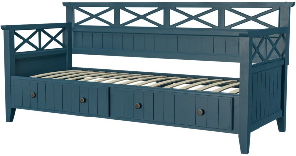 Фото Кровать односпальная Амелия (СМ 80х200) с выдвижными ящиками, без основания с универсальными царгами от производителя Браво-мебель в Армянске по цене 29&nbsp;730 ₽