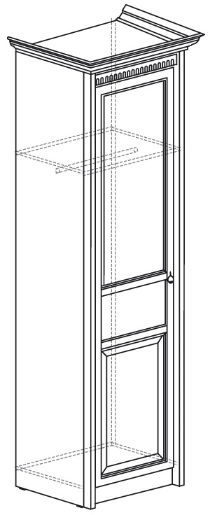 Фото Шкаф Лючия 182 (60) однодверный от производителя Яна в Армянске по цене 18 440 ₽