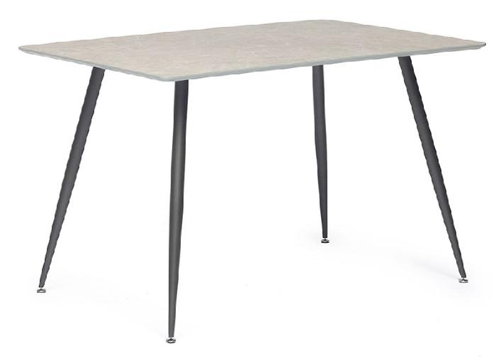 Стол обеденный Дарвин (Darwin)  (металл-краска, мдф-серый мрамор ,  черный (Tetchair) ) Стол обеденный Дарвин (Darwin)  (металл-краска, мдф-серый мрамор ,  черный (Tetchair) )