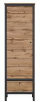 Шкаф Loft REG1D1S (дуб вотан, дуб вотан-черный (Black Red White (БРВ)) ) в Армянске от производителя в интернет магазине Планета Комфорта Шкаф Loft REG1D1S (дуб вотан, дуб вотан-черный (Black Red White (БРВ)) ) в Армянске от производителя