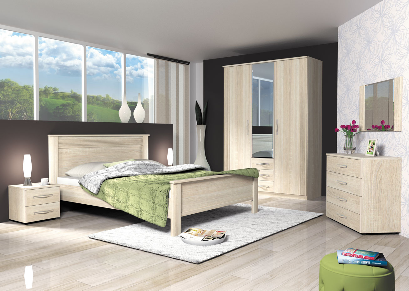 Фото Кровать двуспальная Диана Д3в (СМ 140х200) без основания от производителя Заречье в Армянске по цене 13 540 ₽