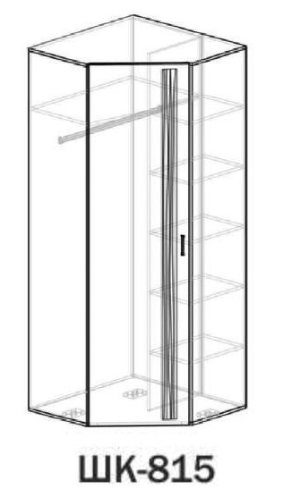 Фото Шкаф Лотос ШК-815 (70) угловой от производителя Сантан в Армянске по цене 8 640 ₽