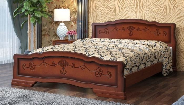 Кровать двуспальная Карина-6 (СМ 140х200) без основания с универсальными царгами ( 140х200 , дерево/МДФ , орех , без подъемного мех. , без ящиков , без матраса (Браво-мебель) ) Кровать двуспальная Карина-6 (СМ 140х200) без основания с универсальными царгами ( 140х200 , дерево/МДФ , орех , без подъемного мех. , без ящиков , без матраса (Браво-мебель) )