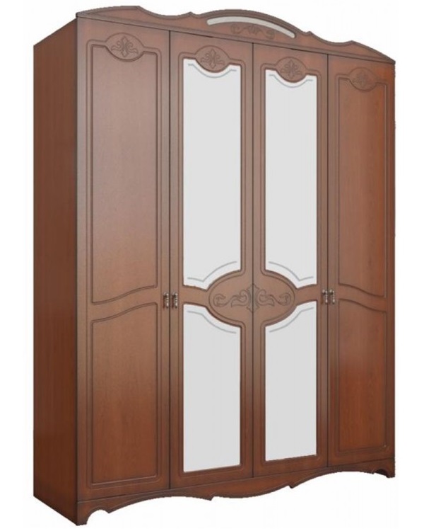 Фото Шкаф Лотос лакированный ШР-4 (178) четырехдверный от производителя Браво-мебель в Армянске по цене 55&nbsp;190 ₽