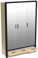 Фото raspashnoy-shkaf шкаф бостон (135) трехдверный (3 зеркала) производитель СБК