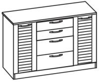 Комод комбинированный Прованс (дуб апрельский (Глория (Ставрополь Мебель)) ) в Армянске от производителя 