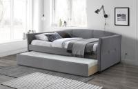 Кровать односпальная Halmar Sanna (СМ 90х200) c ортопедическим основанием ( 90х200 , дерево/ткань , серый  , без подъемного мех. , ящики в комплекте , без матраса (Halmar ) ) в Армянске от производителя 