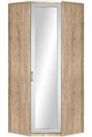 Шкаф Ивушка-10 (91) с зеркалом угловой (черный ясень , акация белая,(Марибель)) в Армянске от производителя 