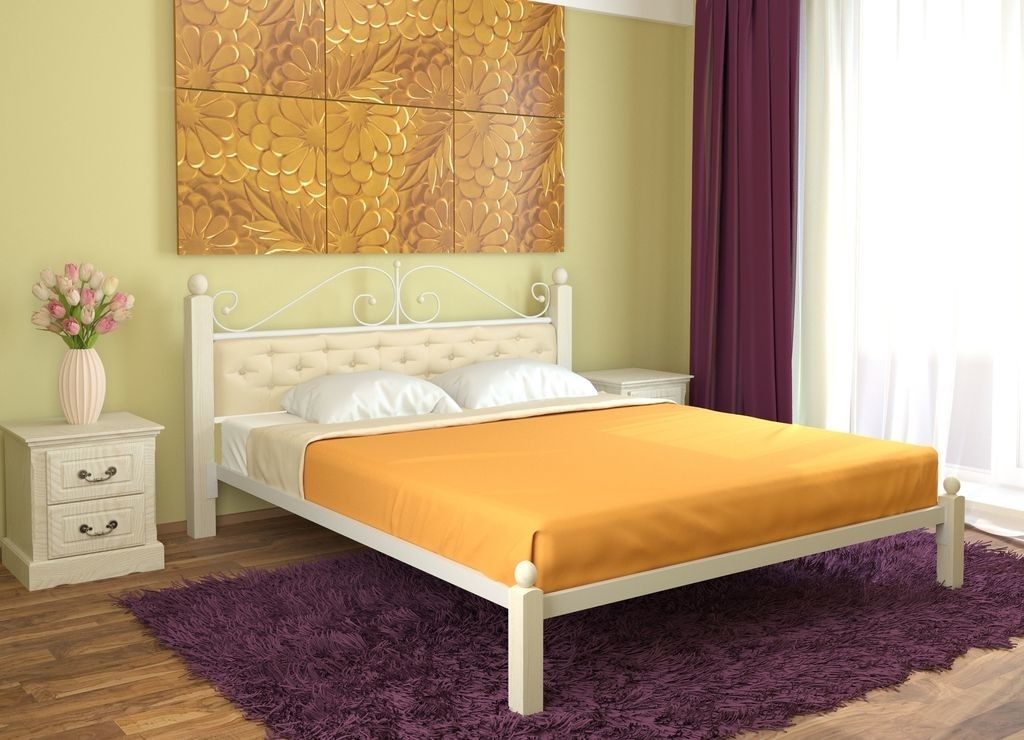Фото Кровать односпальная Диана Lux мягкая (СМ 120х200) трубка металл от производителя Милсон в Армянске по цене 21 550 ₽