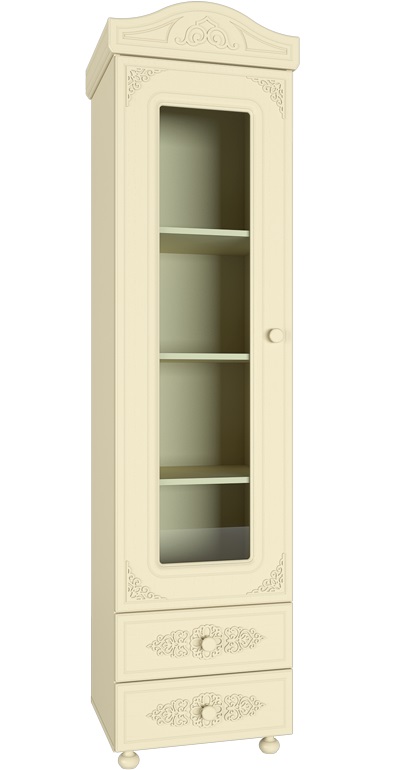 Фото Шкаф-пенал со стеклом Ассоль плюс АС-1  от производителя Компасс в Армянске по цене 27&nbsp;850 ₽