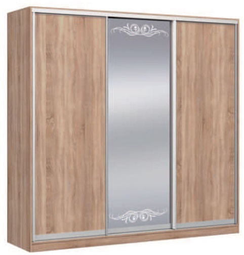 Фото Шкаф-купе Оскар 4.7 (2,22х0,6х2,2 - 3 двери) от производителя Мебель Маркет в Армянске по цене 63 190 ₽