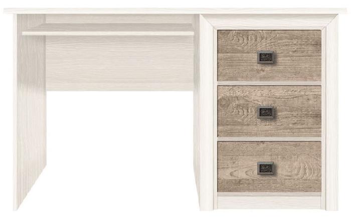 Стол письменный Коен BIU/130 (лдсп, лдсп-ясень снежный,  ясень снежный, ясень снежный-сосна натуральная (Black Red White (БРВ)) )