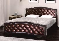 Фото  кровать односпальная карина-10 (см 120х200) с элементами экокожи, без основания с универсальными цар производитель Браво-мебель