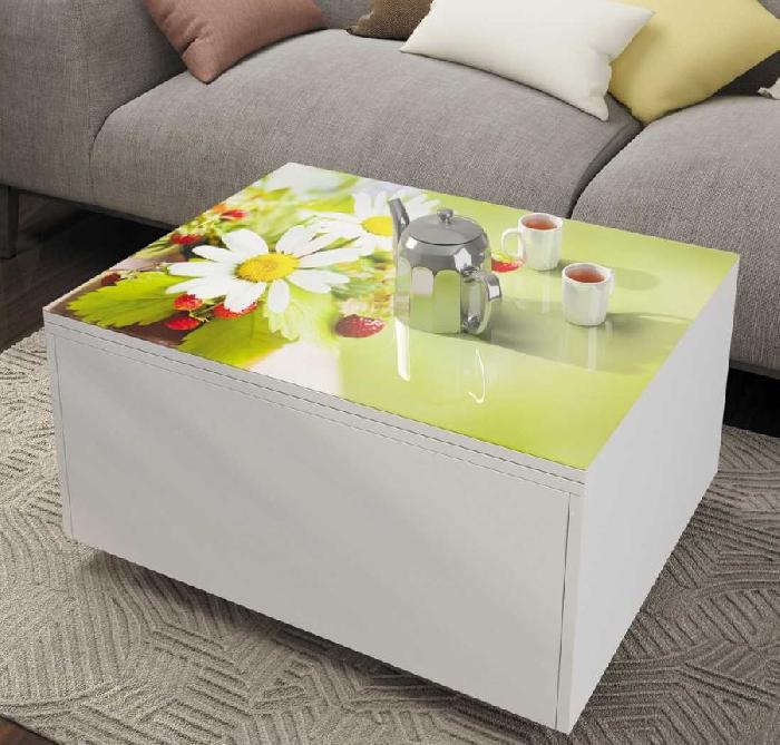 Стол-тумба трансформер (металл-лдсп, лдсп-стекло-апельсин,  черный-белый (Риал) ) Стол-тумба трансформер (металл-лдсп, лдсп-стекло-апельсин,  черный-белый (Риал) )