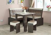 Кухонная лавка Кантри мини (венге, кожзам темно-коричневый №725 (ТриЯ) ) в Армянске от производителя 