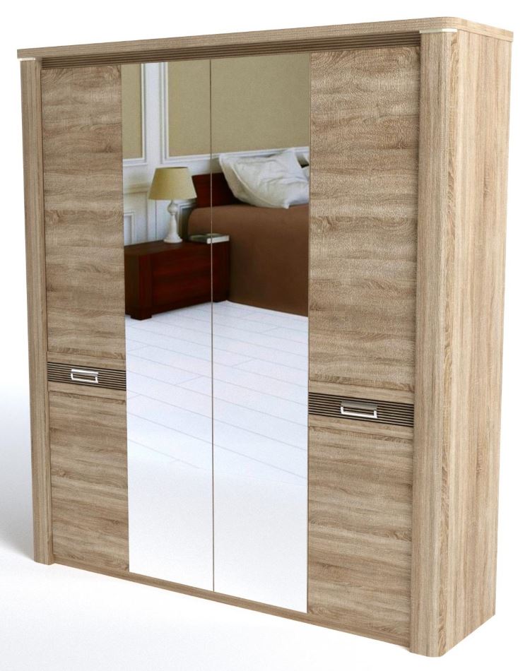 Фото Шкаф Магнолия (205) четырехдверный от производителя СБК в Армянске по цене 43&nbsp;150 ₽