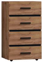 Комод Натура (Nature)-45 (дуб табачный craft-черный (Глазов) ) в Армянске от производителя 