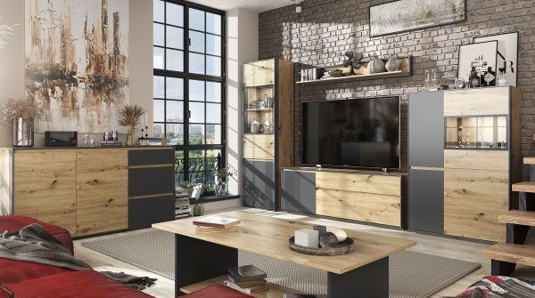 Фото Шкаф с витриной 1V3D Боско (Bosco) от производителя Анрэкс в Армянске по цене 22 840 ₽