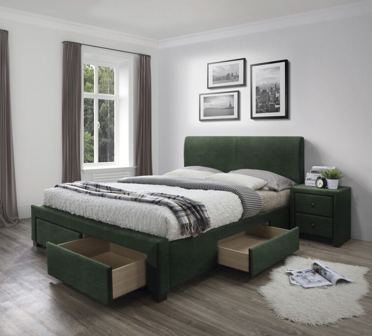 Фото Кровать двуспальная Halmar Modena 3 (СМ 160х200) c ортопедическим основанием от производителя Halmar  в Армянске по цене 64 020 ₽