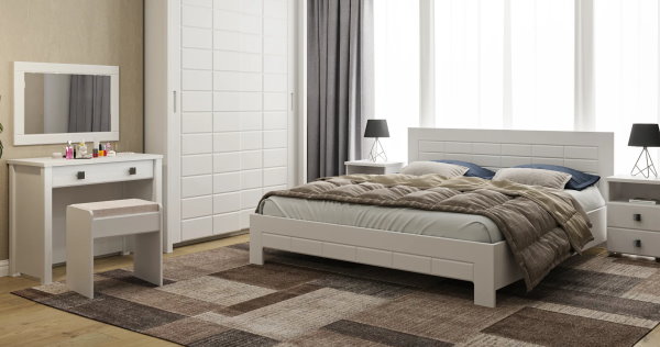 Фото Кровать двуспальная Изабель ИЗ-713К (СМ 180х200) без основания от производителя Компасс в Армянске по цене 21&nbsp;980 ₽