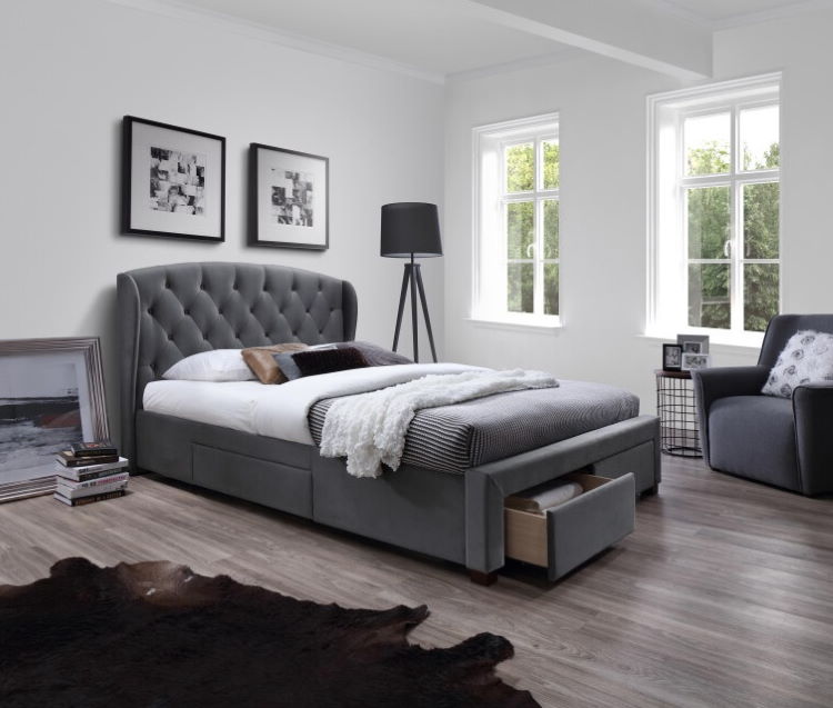 Фото Кровать двуспальная Halmar Sabrina (СМ 160х200) c ортопедическим основанием от производителя Halmar  в Армянске по цене 71&nbsp;530 ₽