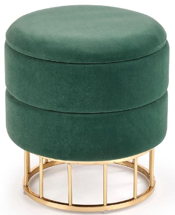 Пуф Halmar Minty (ткань, золотой, темно-зеленый (Halmar ) )