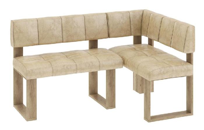 Кухонный уголок Мадрид (Г) (дуб каньон светлый, ткань ричи венге (Richie Wenge) (ТриЯ) )