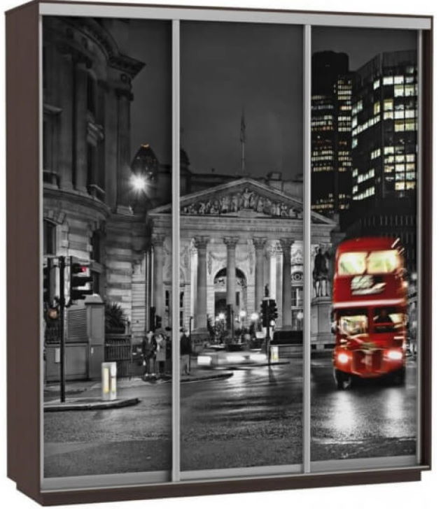 Фото Шкаф-купе Экспресс Трио Фото (1,8х0,6х2,2 - 3 двери) от производителя Мебельная компания Е1 в Армянске по цене 44&nbsp;410 ₽