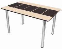 Стол обеденный Марсель мини  (металл-хром, стекло-фотопечать кофе (Аврора) ) в Армянске от производителя в интернет магазине Планета Комфорта Стол обеденный Марсель мини  (металл-хром, стекло-фотопечать кофе (Аврора) ) в Армянске от производителя