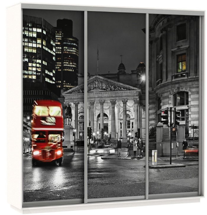 Фото Шкаф-купе Экспресс Трио Фото (2,4х0,6х2,2 - 3 двери) от производителя Мебельная компания Е1 в Армянске по цене 58 640 ₽