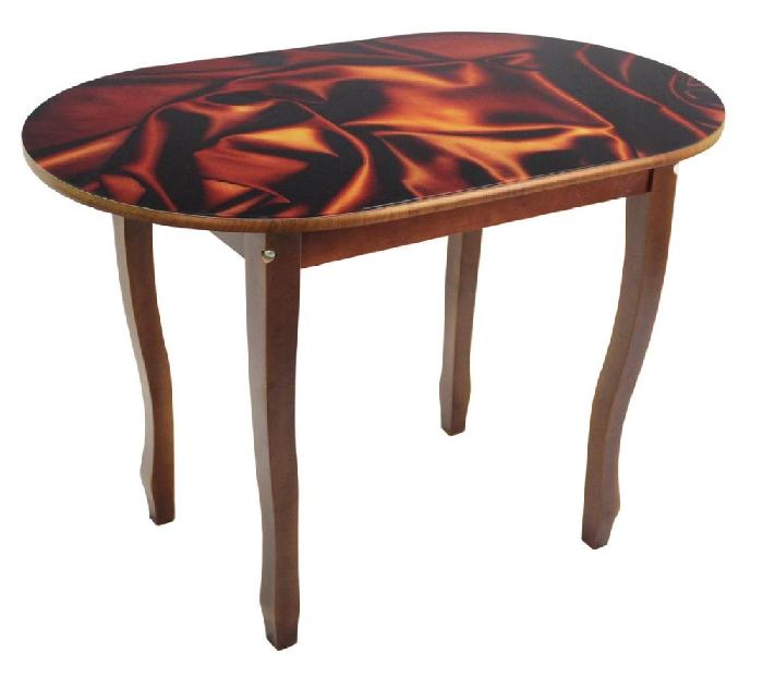 Стол обеденный Аир 1 радиусный  (№4 массив дерева, мдф-стекло-коричневый шелк,  венге (Мебель из стекла) ) Стол обеденный Аир 1 радиусный  (№4 массив дерева, мдф-стекло-коричневый шелк,  венге (Мебель из стекла) )