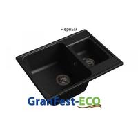 Мойка Granfest eco-09 (ГР 620х480хh200) (шир.ящ.min 600) без сифона (Цвет мойки черный) в Армянске от производителя 