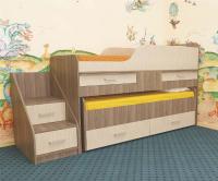 Фото  кровать 2-х ярусная лесики (см 70х180/70х170) производитель Пирамида