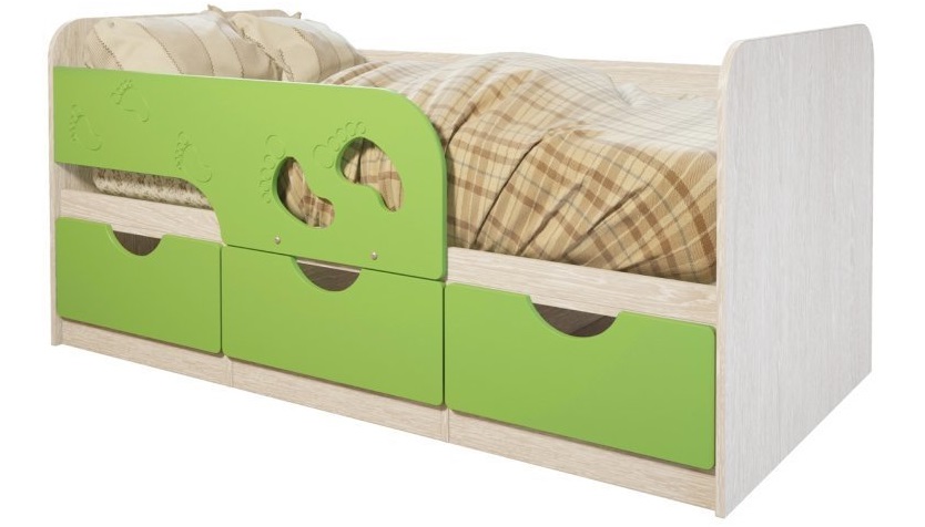 Фото Кровать детская Минима Лего (СМ 80х186) с ящиками от производителя Мебелони в Армянске по цене 13&nbsp;530 ₽