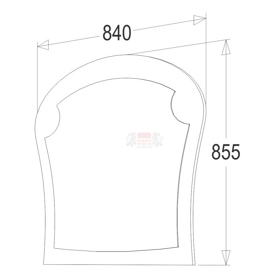 Фото Зеркало навесное Ольга-1Н от производителя Фант-мебель в Армянске по цене 3&nbsp;190 ₽