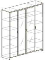 Фото  шкаф гранж 886 (208) четырехдверный производитель Яна