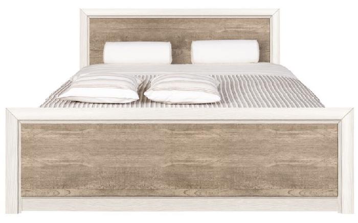 Кровать двуспальная Коен LOZ (СМ 180х200)_2 без основания ( 180х200 , ЛДСП/МДФ , ясень снежный-сосна натуральная , без подъемного мех. , без ящиков , без матраса (Black Red White (БРВ)) )