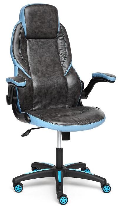 Кресло геймерское Базука (Bazuka) (Материал обивки: кожзам, цвет обивки: серый 2 тон-серый перфорированный 2 тон-голубой (Tetchair) ) Кресло геймерское Базука (Bazuka) (Материал обивки: кожзам, цвет обивки: серый 2 тон-серый перфорированный 2 тон-голубой (Tetchair) )