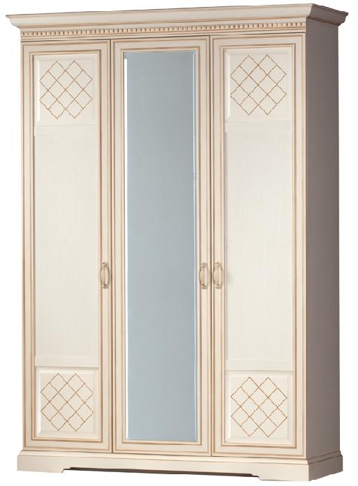 Шкаф Парма 800 (154) трехдверный (кремовый белый, кремовый белый,(Яна))
