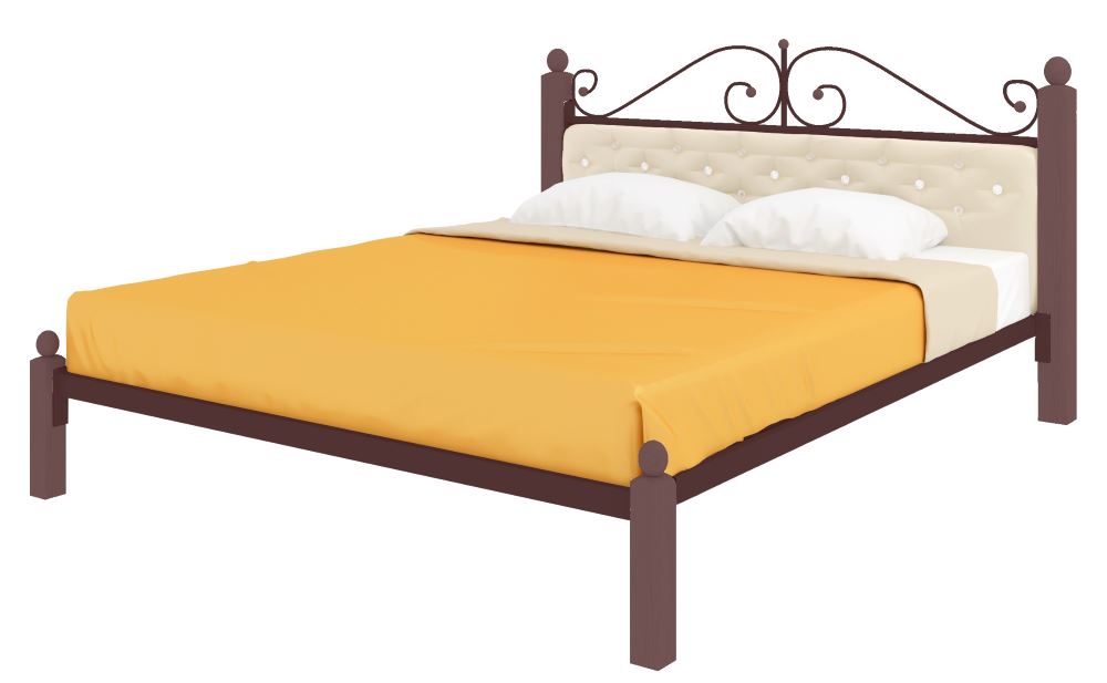 Фото Кровать двуспальная Диана Lux мягкая (СМ 160х190) трубка металл от производителя Милсон в Армянске по цене 23 340 ₽