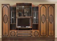 Стенка Эдвард-7 вар.№4 ЛМДФ (орех донской, орех донской,(Диал)) в Армянске от производителя 