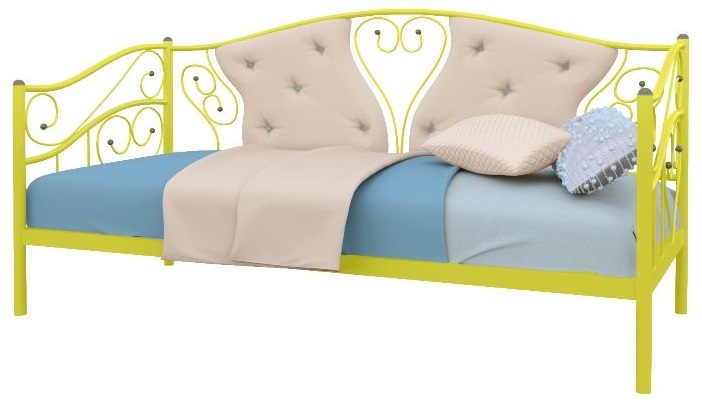 Фото Кровать-тахта односпальная Юлия (СМ 90х200) трубка металл от производителя Милсон в Армянске по цене 17 520 ₽