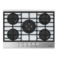 Варочная поверхность газовая 5-ти комф. MGHG 75 21 (680х520) (Материал Металл/Стекло , Цвет Маталлик/Черный) в Армянске от производителя 