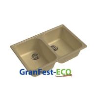 Мойка Granfest eco-15 (ГР 740х480хh200) (шир.ящ.min 720) без сифона (Цвет мойки черный) в Армянске от производителя 